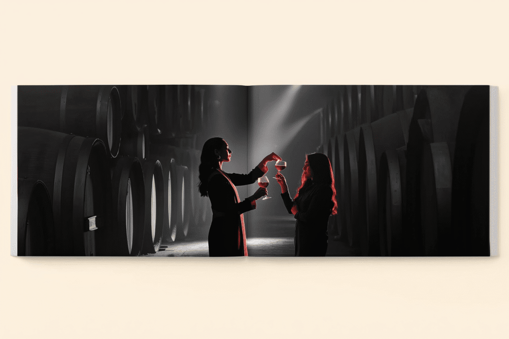 Sommelier in a vineyard cellar — hospitality marketing