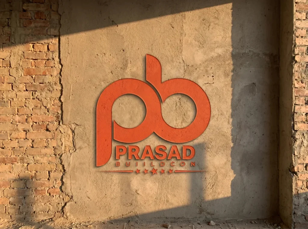 Prasad Buildcon | Construction Logo Design | Brand Identity — DESENO portfolio