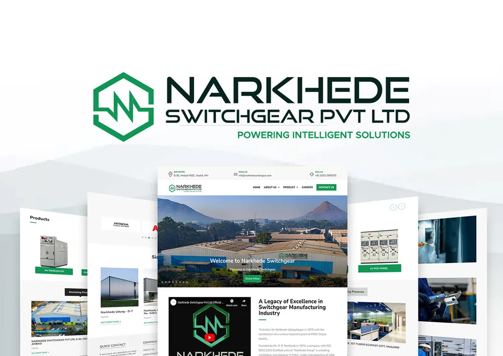 Website Design | Narkhede Switchgear — DESENO portfolio