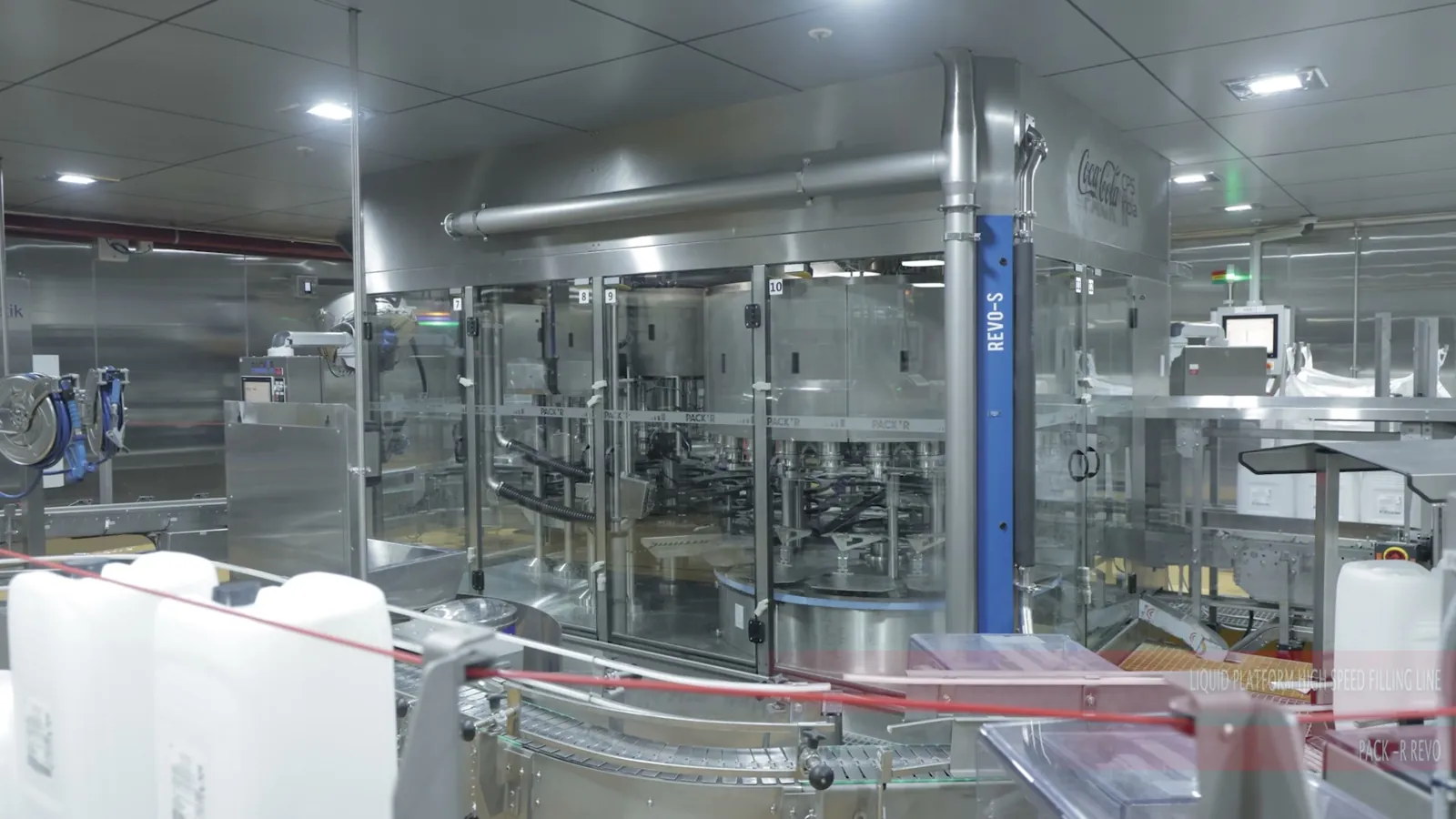 The new high-speed filling line running