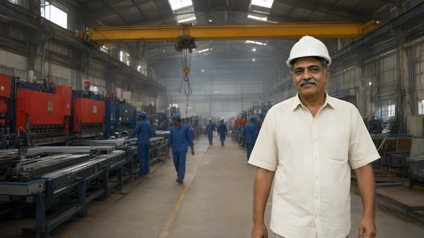 The owner on his own shop floor