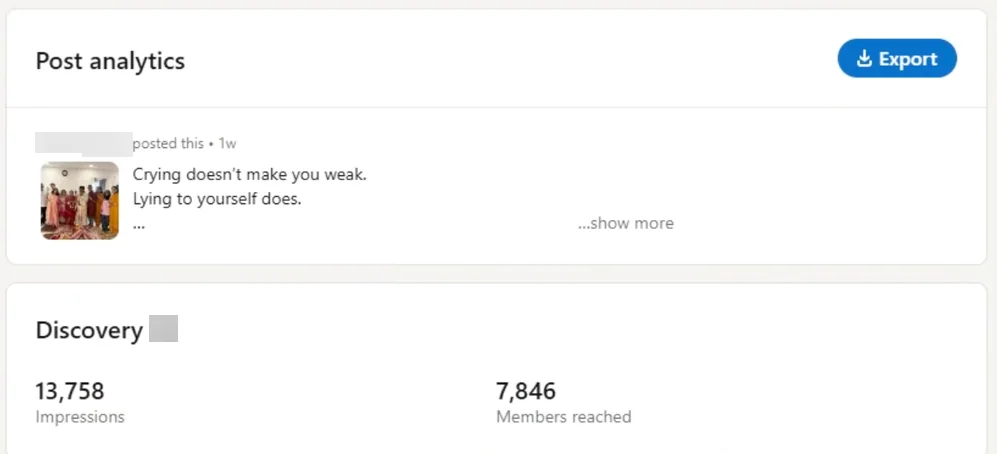 After — 13,758 impressions