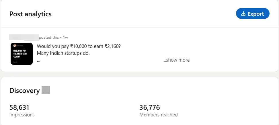 After — 58,631 impressions
