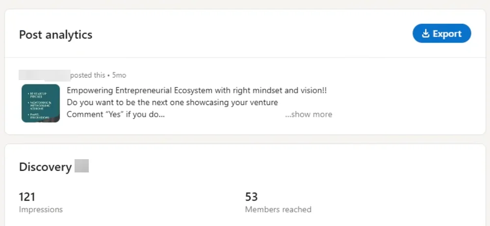 Before — 121 impressions