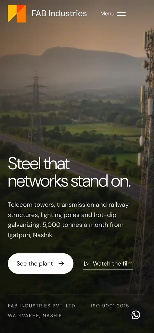 The site on a phone