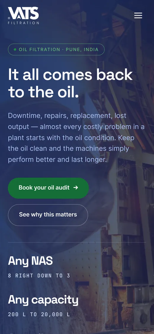 The site on a phone