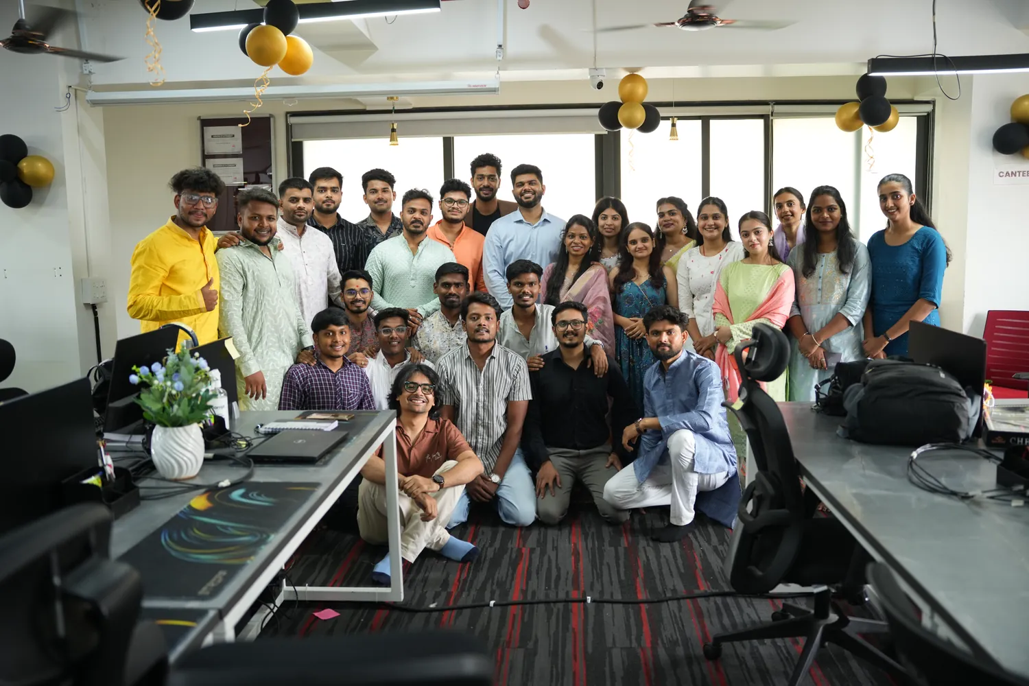 The DESENO team on opening day at the Nashik studio